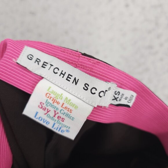 GRETCHEN SCOTT Gripeless Pull On Pants Espresso Brown Viscose Stretch EUC Sz XS - Picture 5 of 6